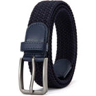 Navy Blue Men's Stretchable Woven Belt ( Size Waist 30-38)