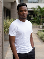 White Plain Heavy Fabric Men's Round Neck Shortsleeve Tshirt