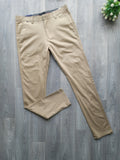 Beige Slim Fit Men's Chino/ Khaki Pants