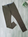Dark Green Slim Fit Men's Chino/ Khaki Pants