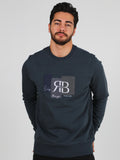 Blue Green BR Print Men's Sweatshirt