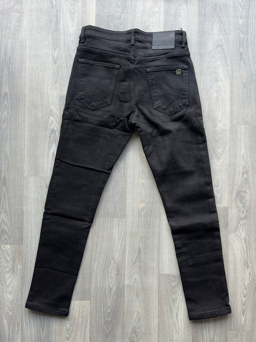 Black Plain Heavy Men's Slim Fit Jeans