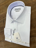 White Plain Detailed Men's Slim Fit Longsleeve Formal Shirt (2)