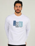 White BR Print Men's Sweatshirt