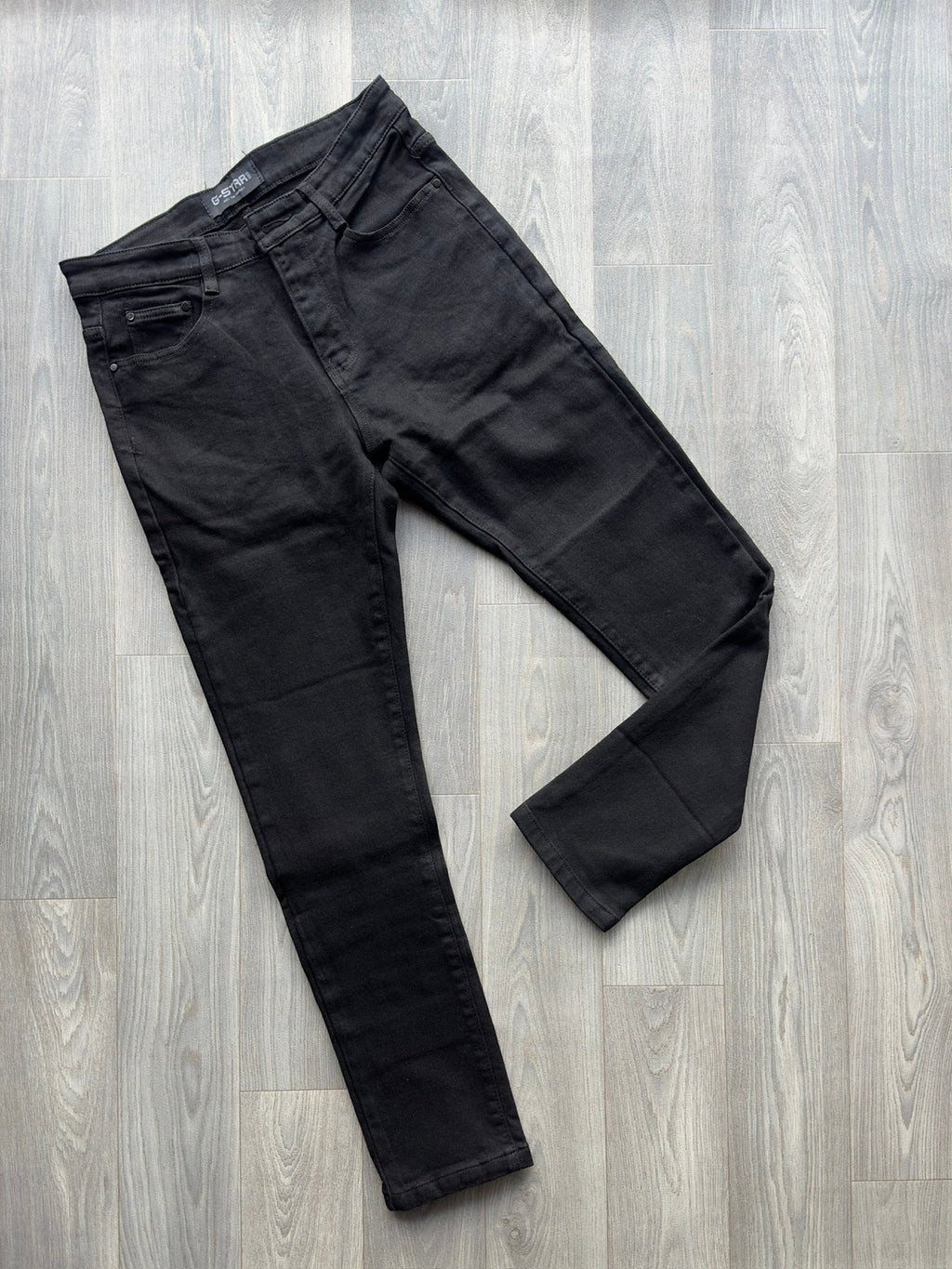 Black Plain Heavy Men's Slim Fit Jeans