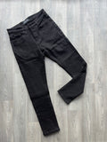 Black Plain Heavy Men's Slim Fit Jeans
