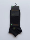 Black Plain Ankle Men's Socks