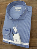 Blue Pin Striped Men's Slim Fit Longsleeve Formal Shirt