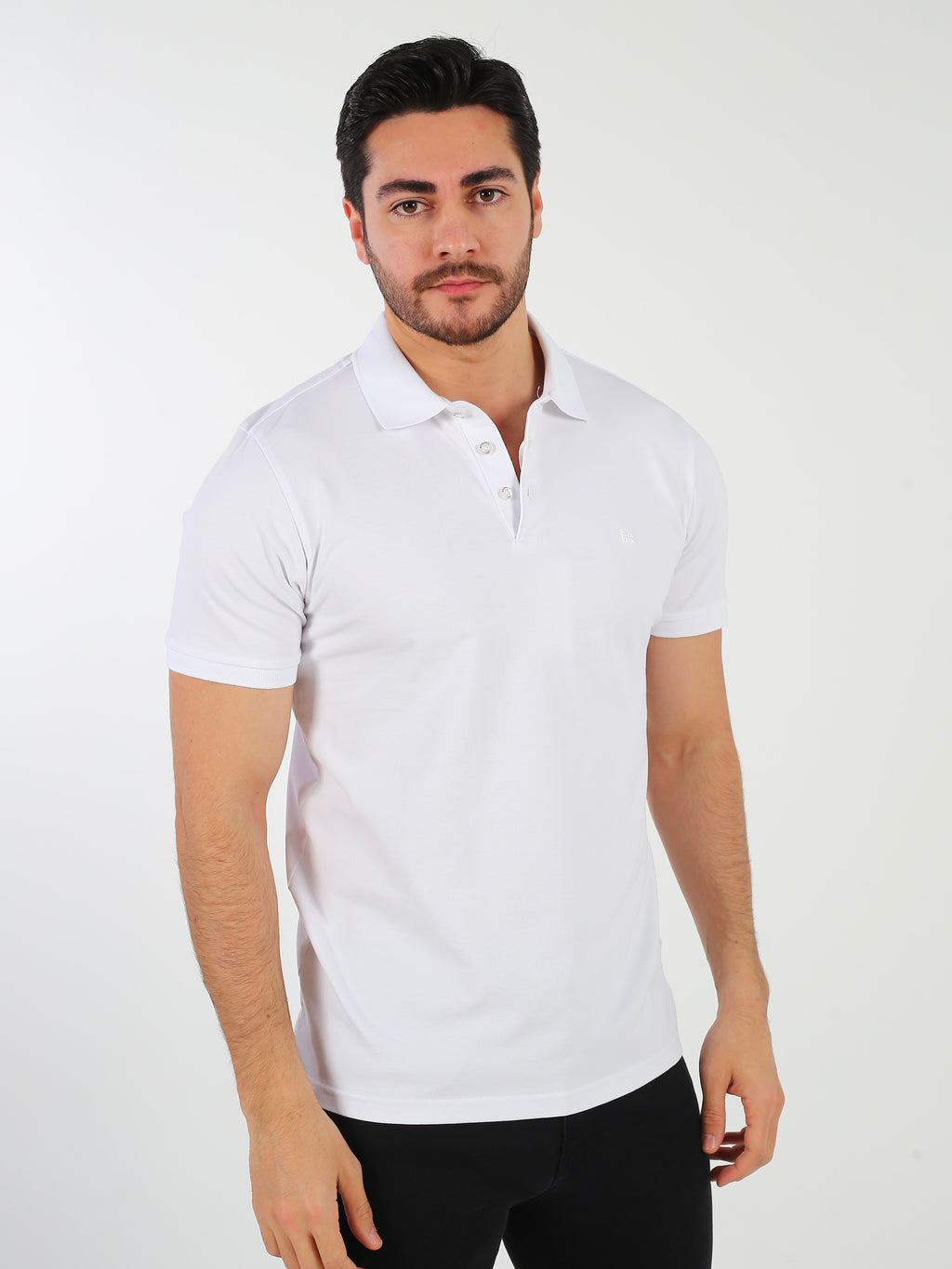 White Plain Men's Polo Tshirt
