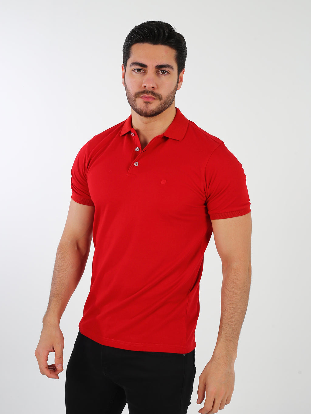 Red Plain Men's Polo Tshirt