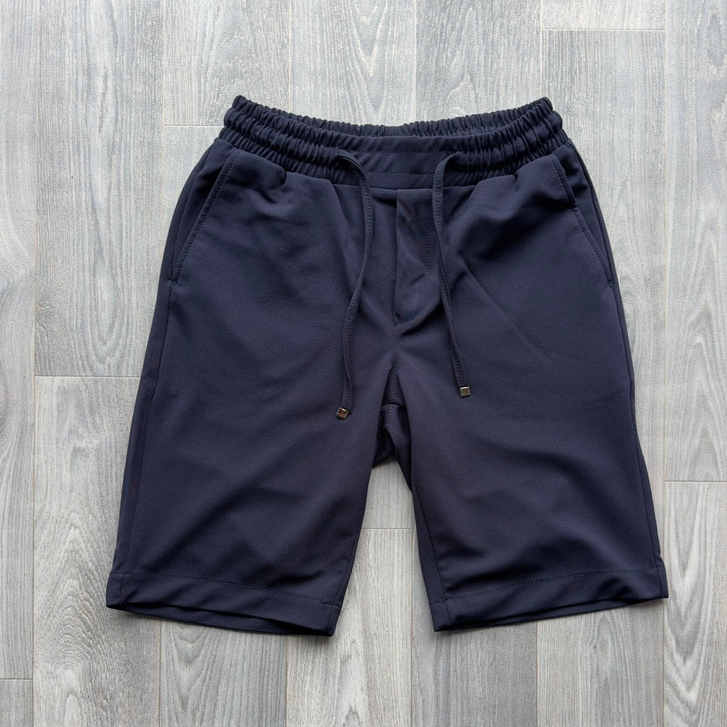 Navy Blue Lightweight Men's Drawstrings Shorts