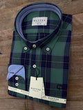 Green Checked Men's Casual Longsleeve Shirt