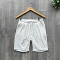 White Plain Detailed Men's Drawstrings Shorts