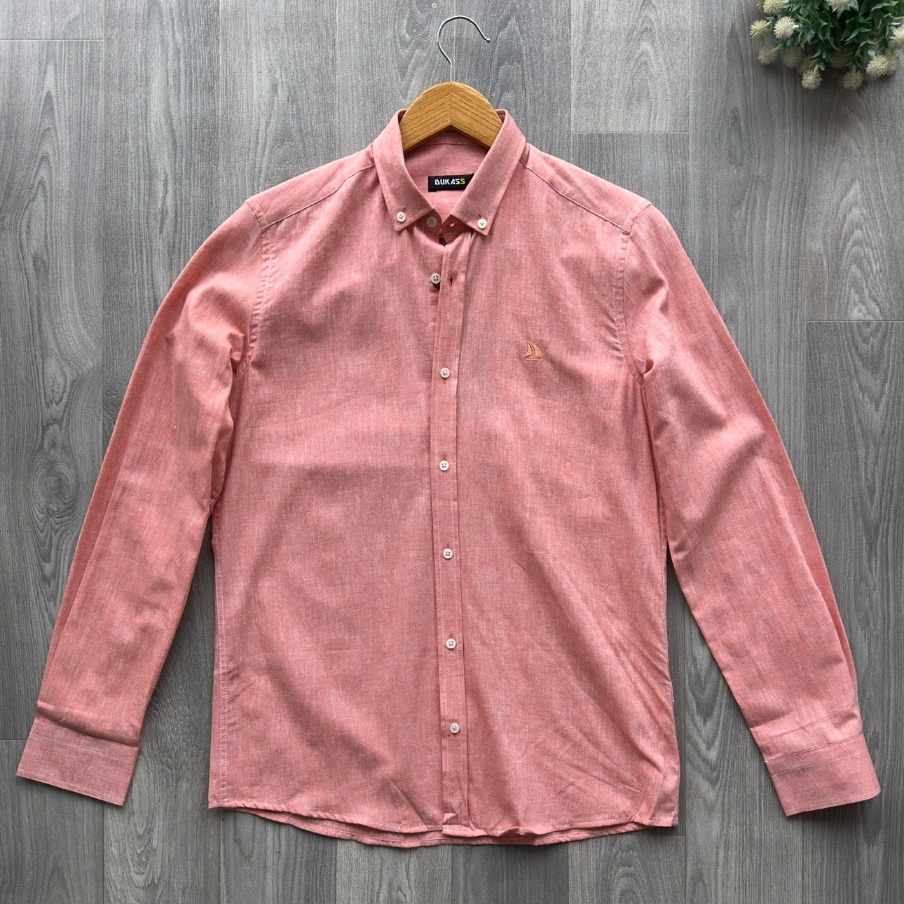 Peach Longsleeve Casual Men's Shirt