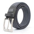 Dark Grey Men's Stretchable Woven Belt ( Size Waist 30-38)