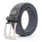 Dark Grey Men's Stretchable Woven Belt ( Size Waist 30-38)