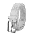 White Men's Stretchable Woven Belt ( Size Waist 30-38)