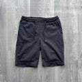 Black Linen Cotton Men's Drawstrings Shorts