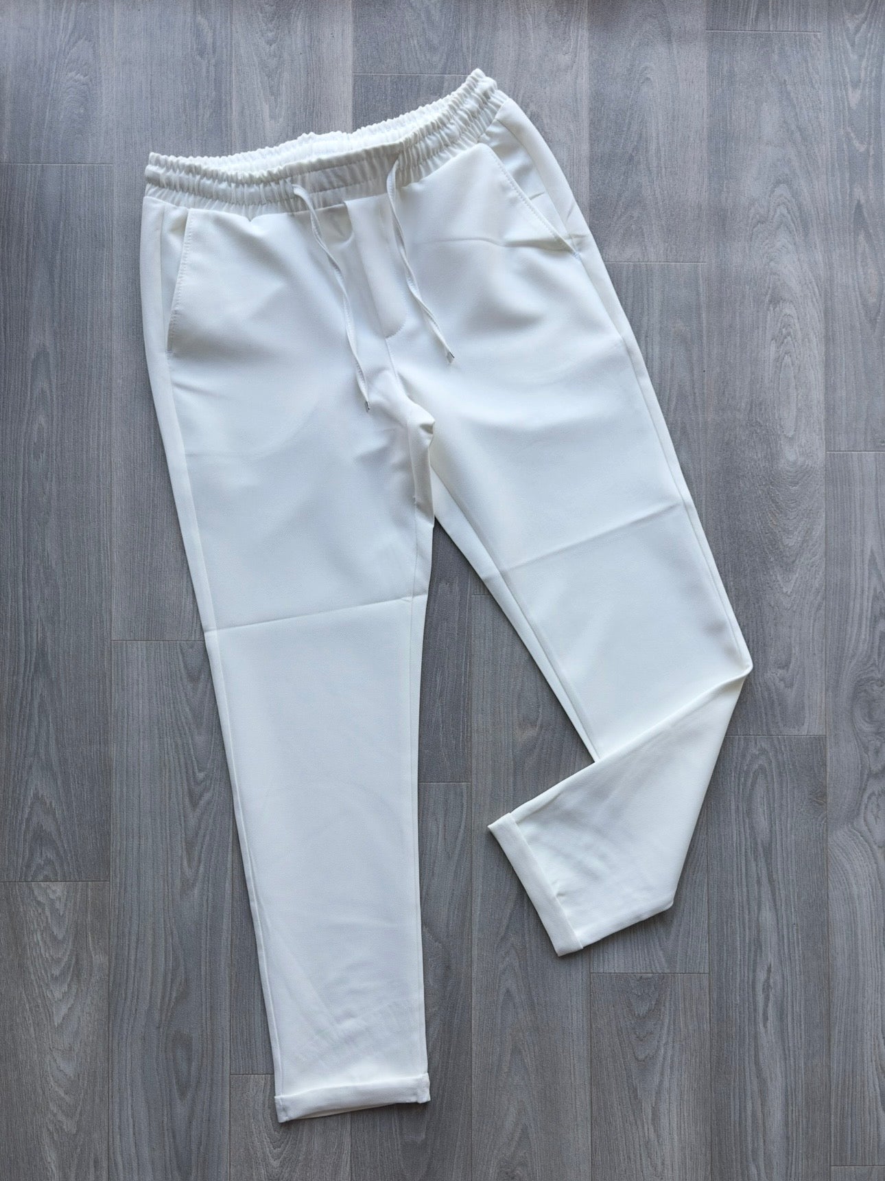 White Men's Drawstring Pants