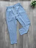 Light Blue Lightweight Men's Drawstring Pants