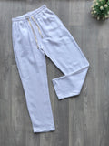 White Lightweight Men's Drawstring Pants