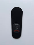 Black Plain No-Show Loafer Footie  Men's Socks