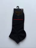 Black Plain Ankle Men's Socks