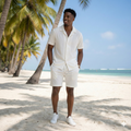 White Shirt & Short Men's Set