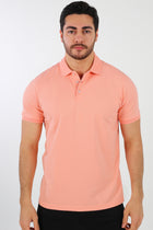 Peach Plain Men's Polo Tshirt
