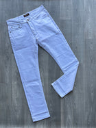 White Plain Men's Slim Fit Jeans