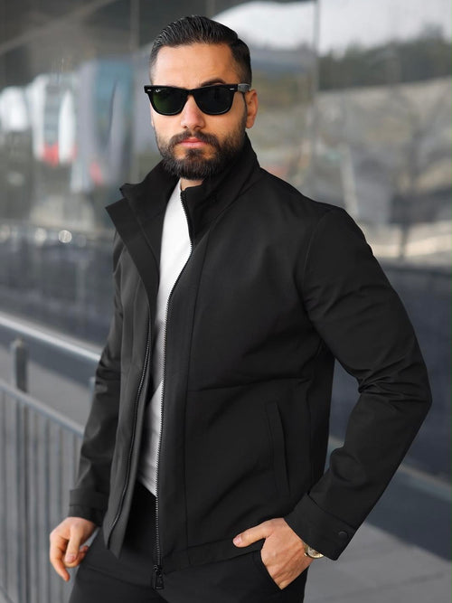 Men's Black Lightweight Jacket Open zip from fireqasi