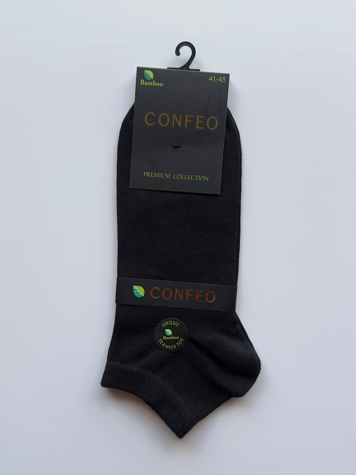 Men's Black Plain Ankle Socks Fireqasi
