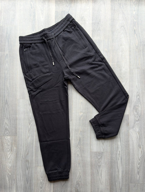 Men's Black Plain Detailed Sweatpants from fireqasi