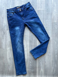 Men's Blue Faded Slim Fit Jeans fireqasi