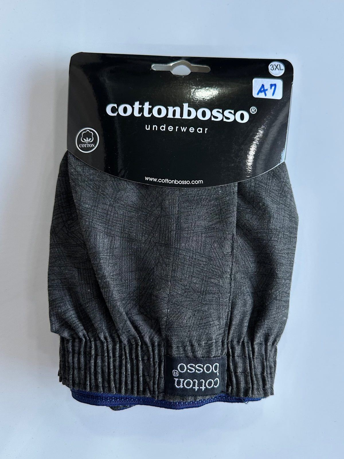 Men’s Boxer Shorts (Size 3XL- Waist Size 40)- Code A7 grey pattern fireqasi