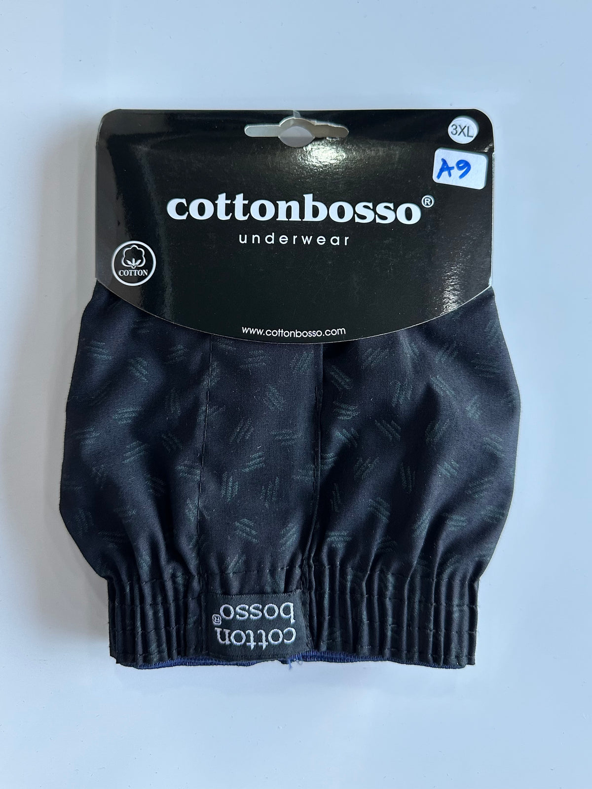 Men’s Boxer Shorts (Size 3XL- Waist Size 40)- Code A9 black pattern fireqasi