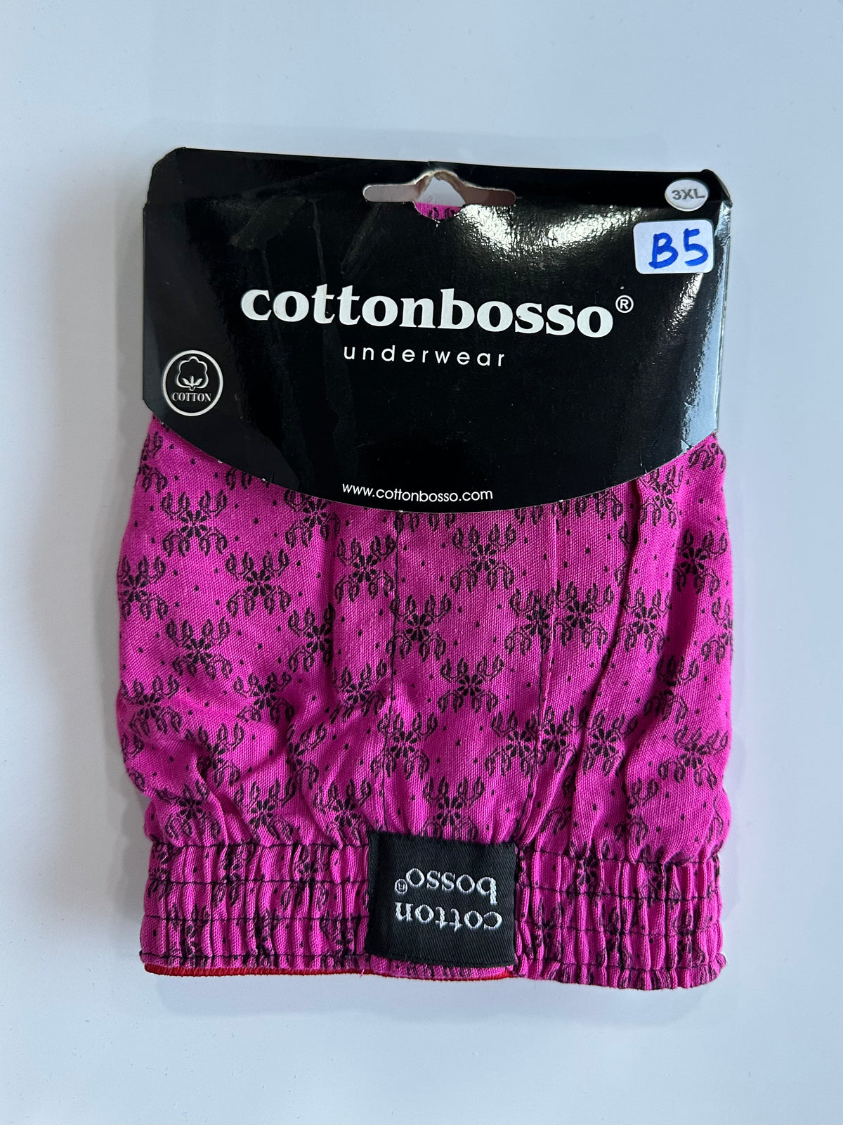 Men’s Boxer Shorts (Size 3XL- Waist Size 40)- Code B5 Pink Pattern Fireqasi