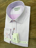 Men's Light Pink Plain Satin Slim Fit Longsleeve Formal Shirt  Close up Fireqasi