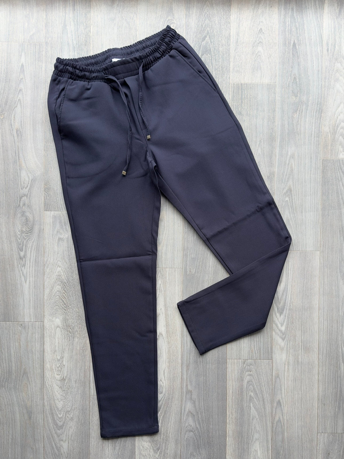Men's Navy Blue Fleeced Drawstring Pants fireqasi