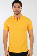 Men's Yellow Plain Polo Tshirt fireqasi