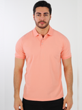 Peach Plain Men's Polo Tshirt