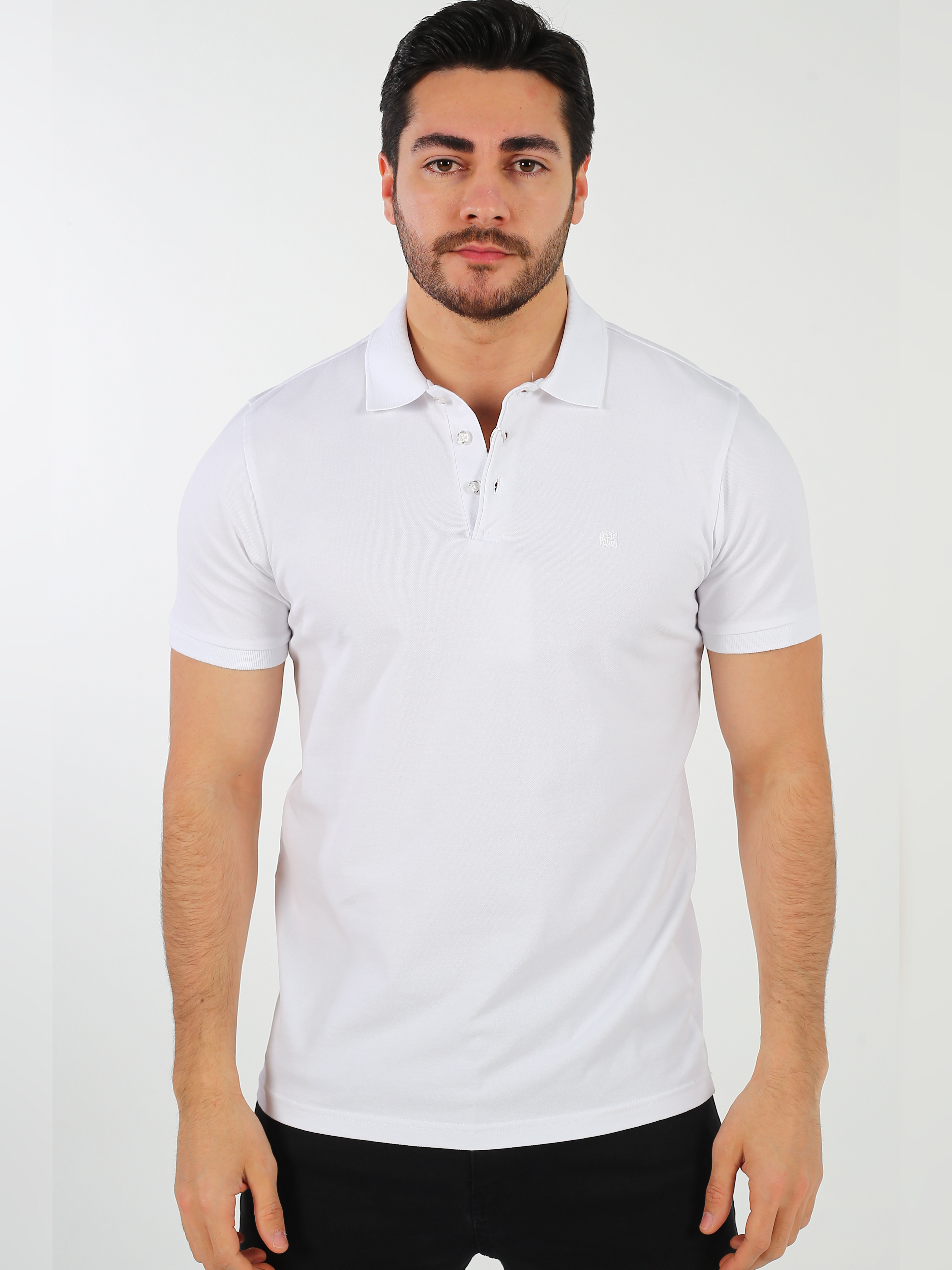 White Plain Men's Polo Tshirt